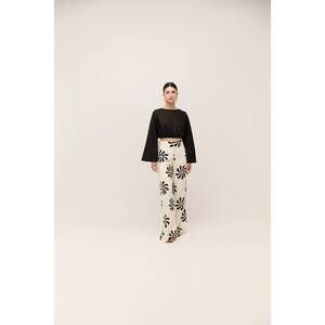 NEW CALA DE LA CRUZ toya pants in ivory/ivory